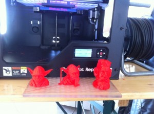 OHM2013, Yoda-Büsten aus dem 3D-Printer