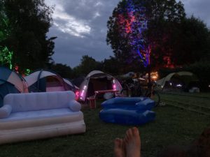 Abendliche Aussicht vorm Zelt